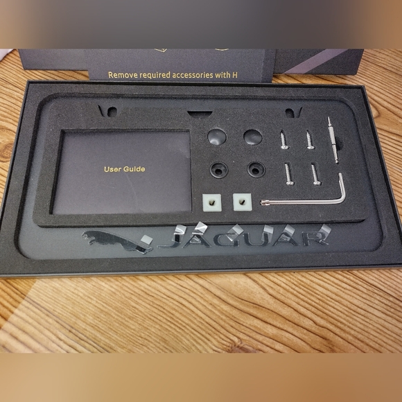 Black Licence Plate Cover For Jaguar - Picture 4 of 6